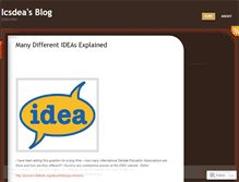 Tablet Screenshot of icsdea.wordpress.com