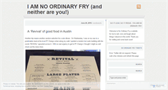 Desktop Screenshot of noordinaryfry.wordpress.com