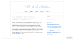 Desktop Screenshot of mathandliteracy.wordpress.com