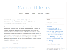 Tablet Screenshot of mathandliteracy.wordpress.com