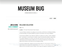 Tablet Screenshot of museumbug.wordpress.com