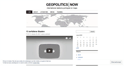 Desktop Screenshot of geopoliticsnow.wordpress.com