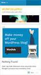 Mobile Screenshot of bumisegoro.wordpress.com
