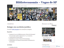 Tablet Screenshot of biblioteconomiaspvagas.wordpress.com