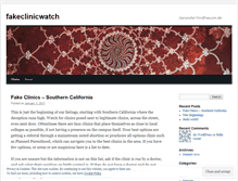 Tablet Screenshot of fakeclinicwatch.wordpress.com