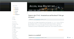 Desktop Screenshot of alleswasrechtist.wordpress.com