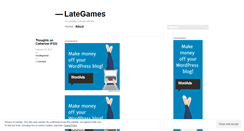 Desktop Screenshot of lategames.wordpress.com