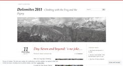 Desktop Screenshot of dolomites2011.wordpress.com