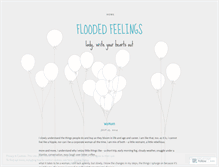 Tablet Screenshot of floodedfeelings.wordpress.com