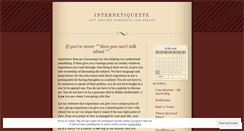 Desktop Screenshot of internetiquette.wordpress.com