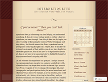 Tablet Screenshot of internetiquette.wordpress.com