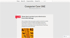 Desktop Screenshot of computercareuae.wordpress.com