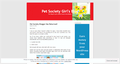 Desktop Screenshot of petsocietyblogger.wordpress.com