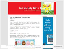 Tablet Screenshot of petsocietyblogger.wordpress.com