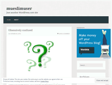 Tablet Screenshot of mueslimuser.wordpress.com