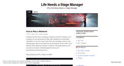Desktop Screenshot of lifeneedsastagemanager.wordpress.com