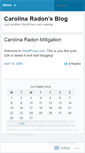 Mobile Screenshot of carolinaradon.wordpress.com