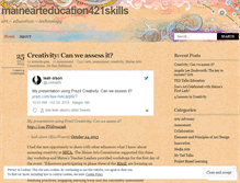 Tablet Screenshot of mainearteducation421skills.wordpress.com