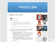 Tablet Screenshot of cbmilne33.wordpress.com