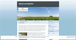 Desktop Screenshot of nationallandrealtyblog.wordpress.com