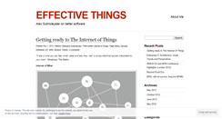 Desktop Screenshot of effectivethings.wordpress.com