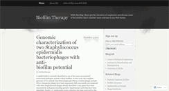 Desktop Screenshot of biofilmtherapy.wordpress.com