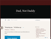 Tablet Screenshot of dadnotdaddy.wordpress.com