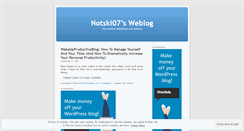 Desktop Screenshot of notski07.wordpress.com