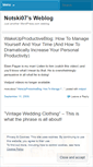 Mobile Screenshot of notski07.wordpress.com