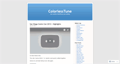 Desktop Screenshot of colorlesstune.wordpress.com