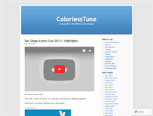 Tablet Screenshot of colorlesstune.wordpress.com