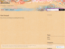 Tablet Screenshot of ilooveu.wordpress.com