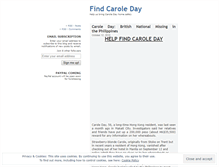 Tablet Screenshot of findcaroleday.wordpress.com