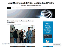 Tablet Screenshot of justmuse.wordpress.com