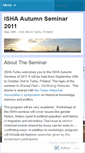 Mobile Screenshot of isha2011turku.wordpress.com
