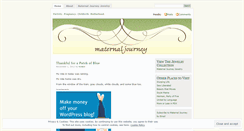 Desktop Screenshot of maternaljourney.wordpress.com