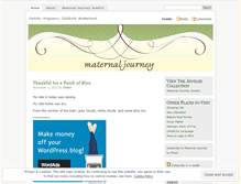 Tablet Screenshot of maternaljourney.wordpress.com