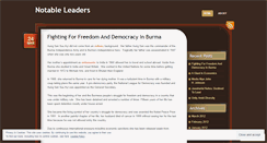 Desktop Screenshot of notableleaders.wordpress.com