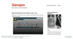 Desktop Screenshot of ganopro.wordpress.com