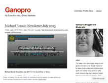 Tablet Screenshot of ganopro.wordpress.com