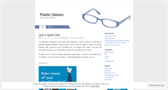 Desktop Screenshot of plasticglasses.wordpress.com