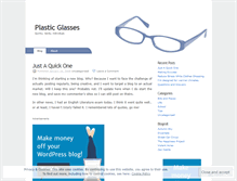 Tablet Screenshot of plasticglasses.wordpress.com