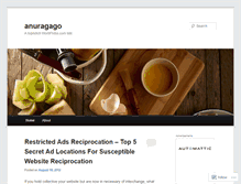 Tablet Screenshot of anuragago.wordpress.com