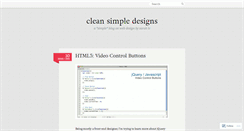 Desktop Screenshot of cleansimpledesigns.wordpress.com