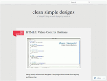 Tablet Screenshot of cleansimpledesigns.wordpress.com