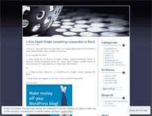 Tablet Screenshot of mydeathknight.wordpress.com