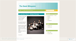 Desktop Screenshot of geekwhisperer.wordpress.com