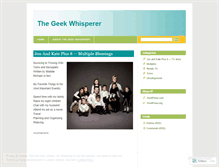 Tablet Screenshot of geekwhisperer.wordpress.com