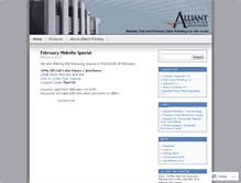 Tablet Screenshot of alliantprinting.wordpress.com