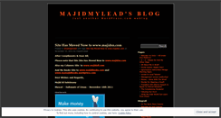 Desktop Screenshot of majidmylead.wordpress.com